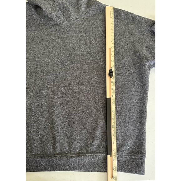 Calvin Klein Women’s Hoodie Large Heathered Gray Pullover Kangaroo Pocket - Picture 8 of 10
